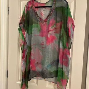 NWT! Multicolor beach cover-up